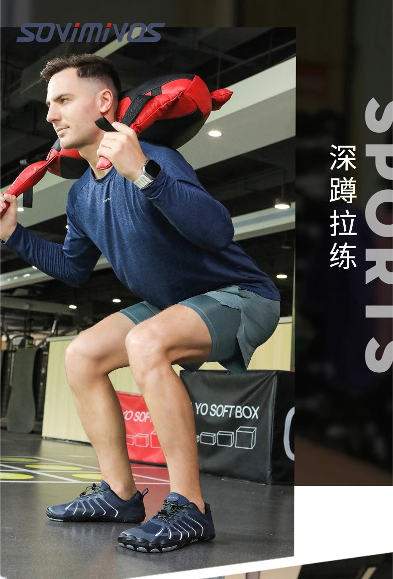 Men's Trail Running Shoes, Lightweight Athletic Zero Drop Barefoot Shoes Non-Slip Outdoor Walking Minimalist Shoes for Women