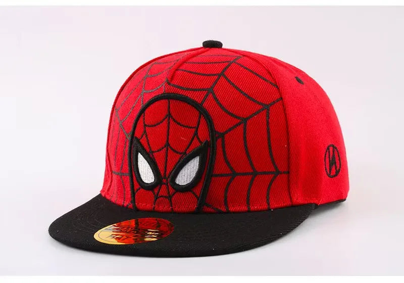 Marvel Spring/Summer New Children's Anime Spider Man Sunscreen Hat Baseball Hat Flat Edge Hip Hop Hat