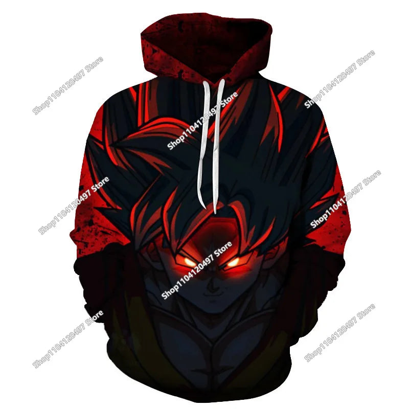 Dragon Ball Hoodie for Boys and Girls, New Autumn and Winter Style Creative Loose and Versatile Hooded Sweatshirt