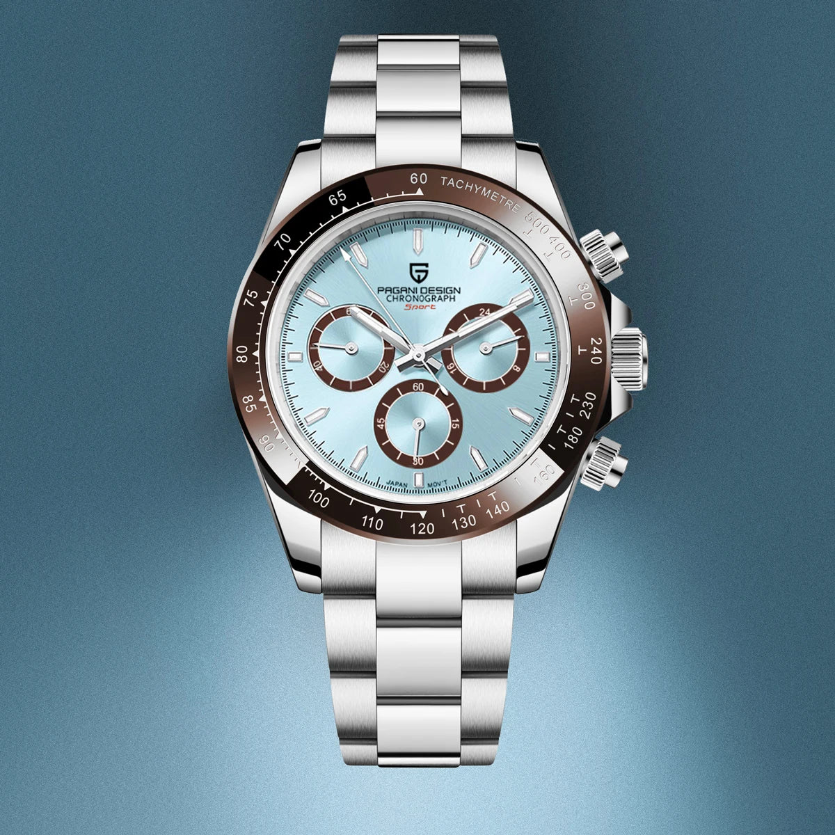 Chronografklocka för män från PAGANI DESIGN – Lyxig armbandsur med kvartsverk, självlysande och vattentät.