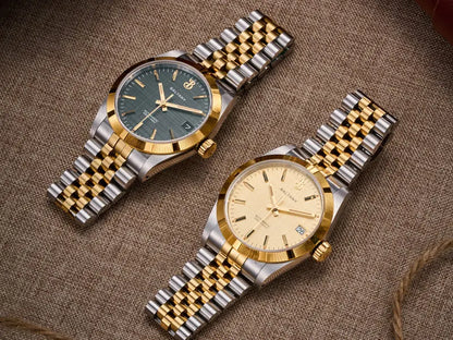Baltany S4102 Business Men's Automatic Mechanical Wristwatch 36mm Linen Dial Engine Turned Bezel NH35 Luxury Dress Watch