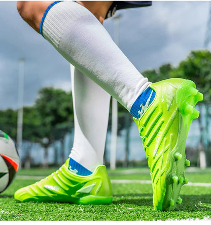 Double Star Adult Youth AG Soccer Cleats Non Slip Durable Artificial Natural Grass Football Shoes for Training Match Men Women