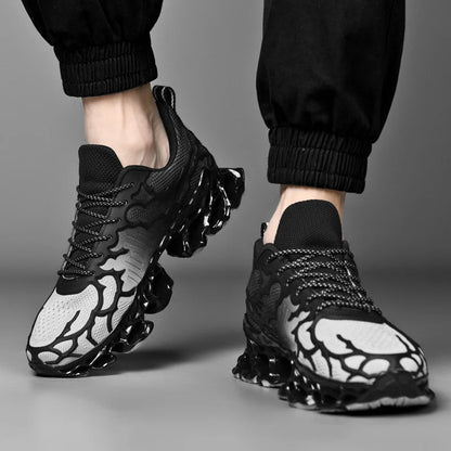 chaussure homme Baskets blanches de luxe pour hommes, chaussures de course décontractées, mocassins à la mode