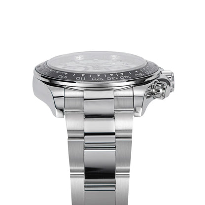 Sugess Panda Chronograph Movement Automatic Mechanical Chronograph Wristwatch Waterproof Diving Men Watches Ceramic Bezel Tona
