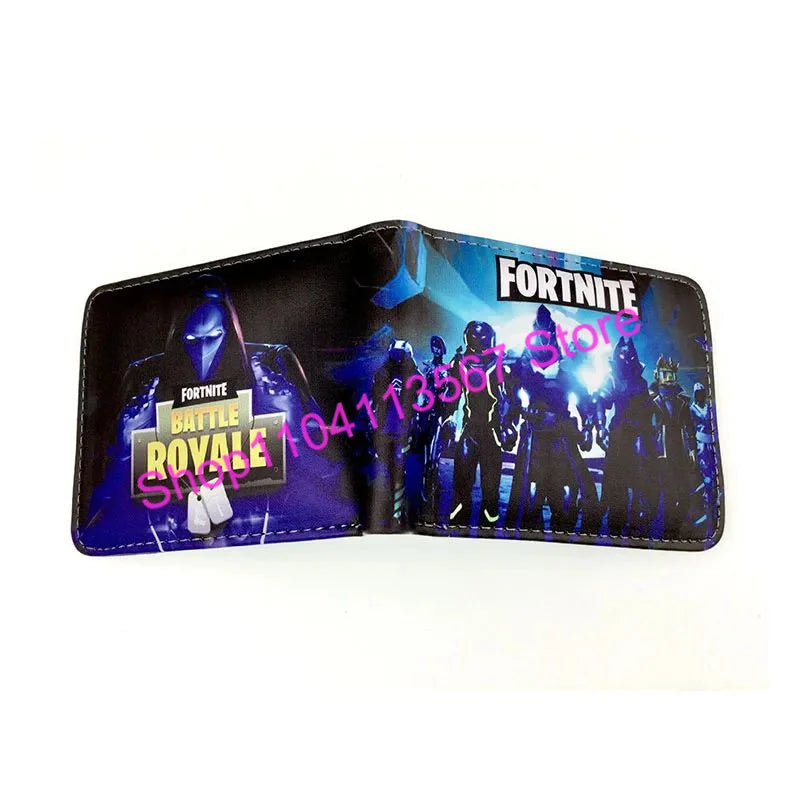 Fortnite Anime Figures Wallet Victory Royale PU Leather Purse Coin Holder Money Clutch Wristlet Cover Wallet Card Holder