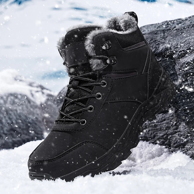 Men's Boots 2025 New Winter Slippers Warm Men Shoes Waterproof Non-Slip Plush Sneakers Male Tennis Shoes Boots Men Sneakers Winter