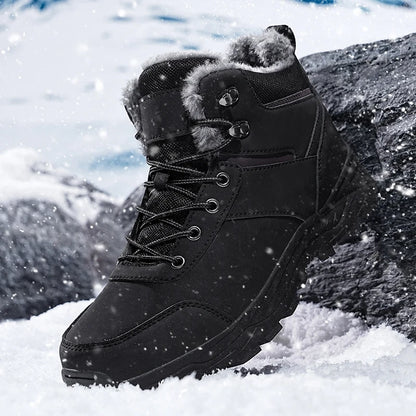 Men's Boots 2025 New Winter Slippers Warm Men Shoes Waterproof Non-Slip Plush Sneakers Male Tennis Shoes Boots Men Sneakers Winter
