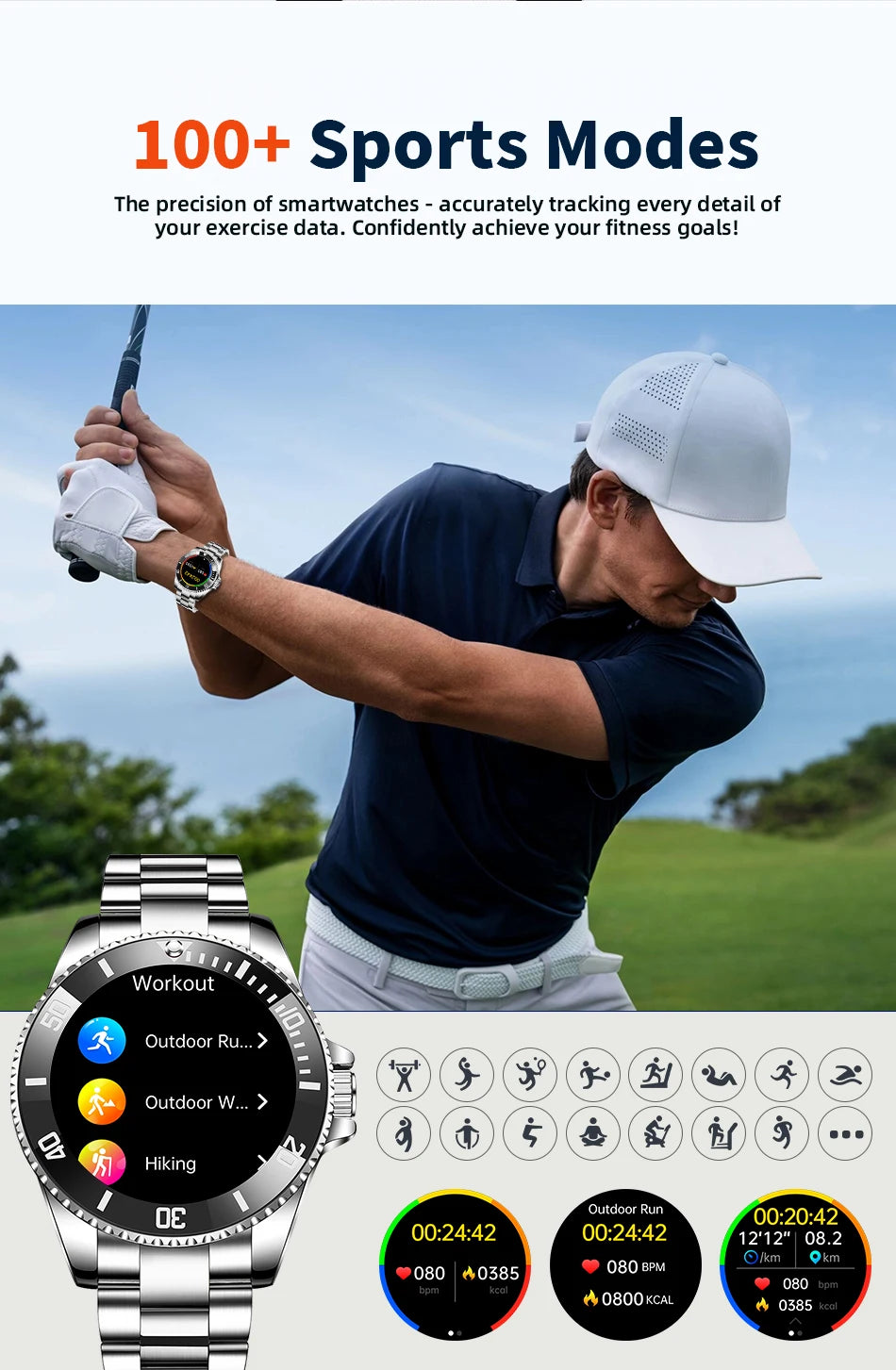 LIGE 2026 Business Smart Watch Men IP68 Waterproof Bluetooth call Sport Men Watches 1.27"HD Screen Health Monitor New Smartwatch