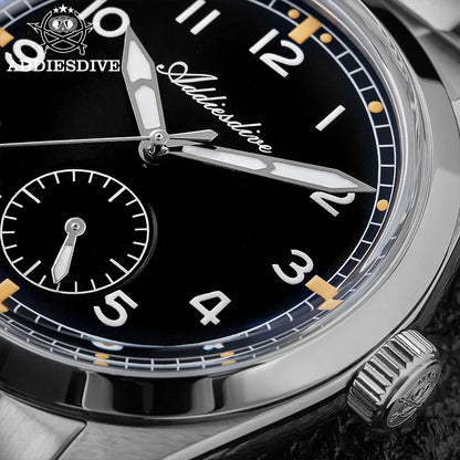 ADDIESDIVE 36mm Men's Quartz VH60 Watch BGW9 Luminous Bubble Mirror Pot Cover Glass 10Bar Waterproof Stainless Steel Watch