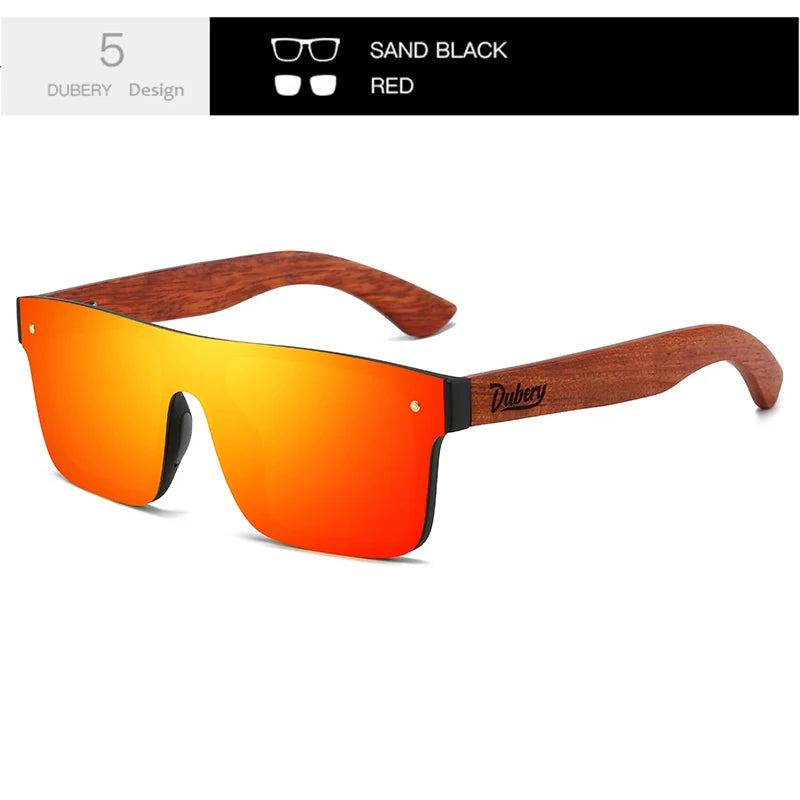 DUBERY Wooden Polarized UV400 ProtectionSunglasses For Men And Women 6 Colors Model 219