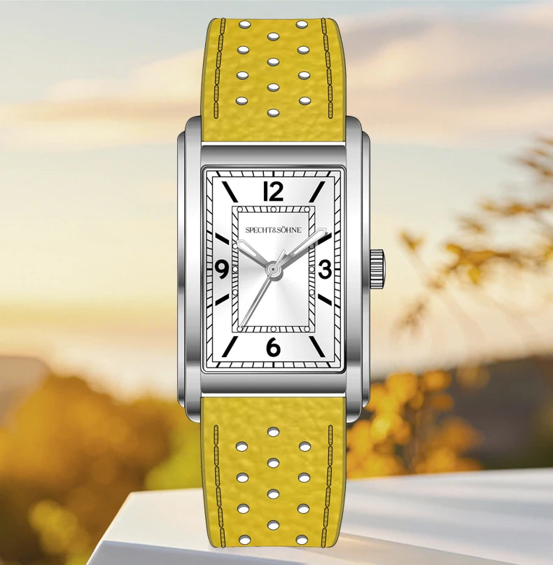 2025 New High Quality 27MM Specht & Söhne Square Men's Watch Sweep VH31 Movement Steel Reloj Hombre Sapphire Crystal Waterproof