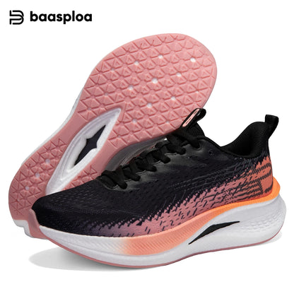 Baasploa Women’s Professional Running Shoes Outdoor Carbon Plate Non-Slip Sports Shoes Female Casual Breathable Jogging Sneakers