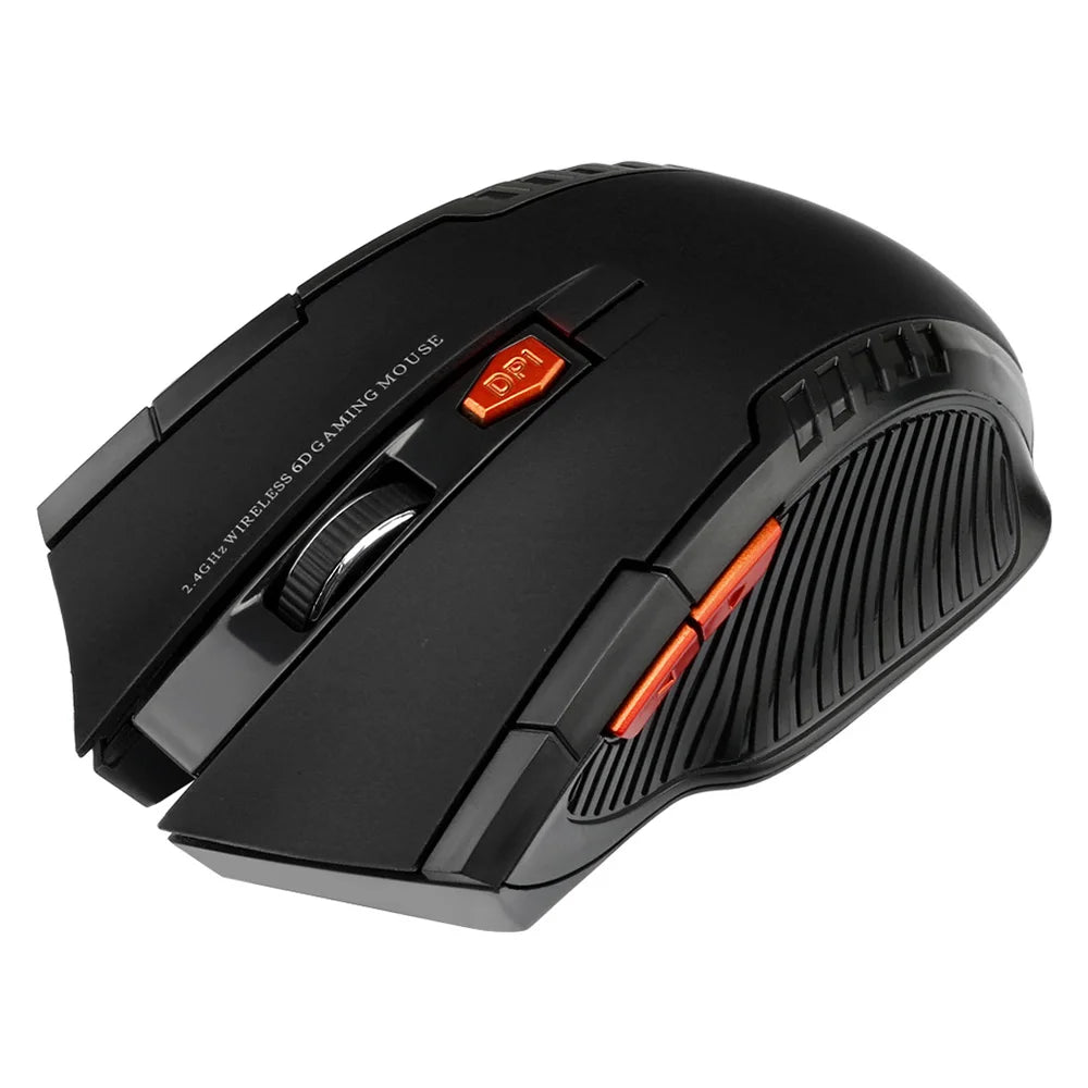 Mouse gaming optic wireless 2.4GHz cu receptor USB, 2000DPI, 6 butoane, pentru computer și laptop, accesorii