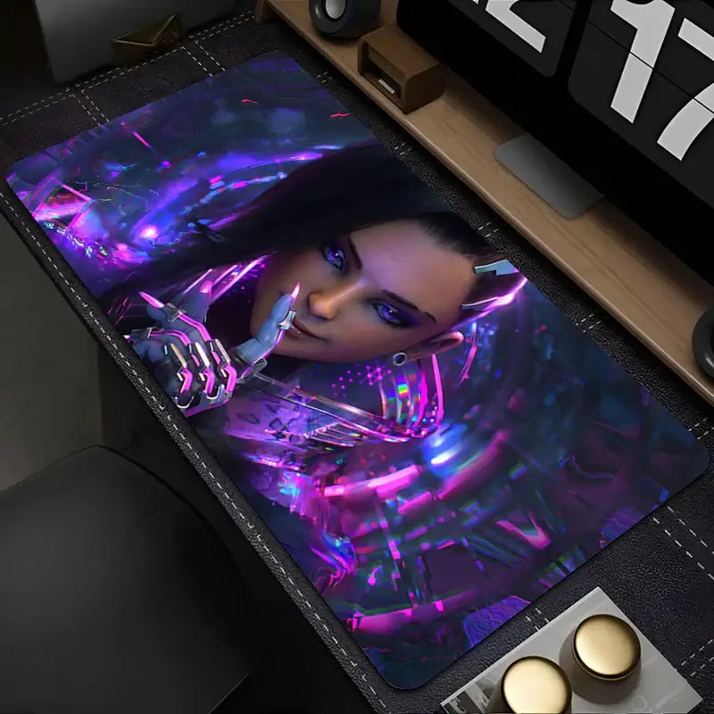 Mouse Pad PC Overwatch Sombra Sexy Mousepad Laptop Purple Kawaii Anime Girl Keyboard Pad Gaming Accessories Gamer Desk Mouse Mat