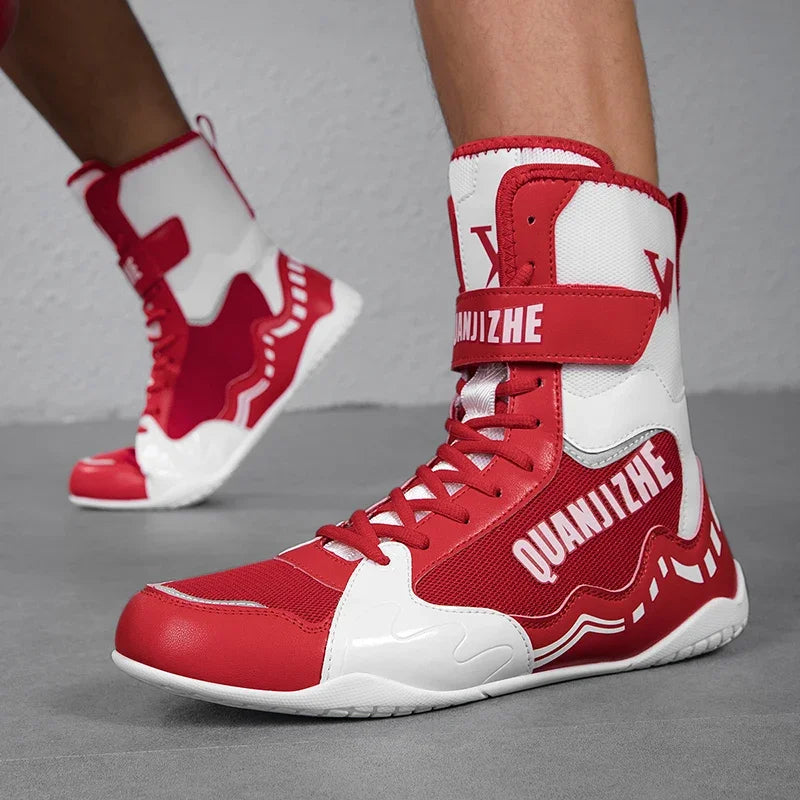 2026 Professional Wrestling Shoes For Men Lightweight Training Boxing Sneakers Large Size Black White Gym Outdoor Sports