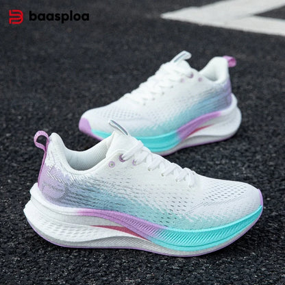 Baasploa Women’s Professional Running Shoes Outdoor Carbon Plate Non-Slip Sports Shoes Female Casual Breathable Jogging Sneakers