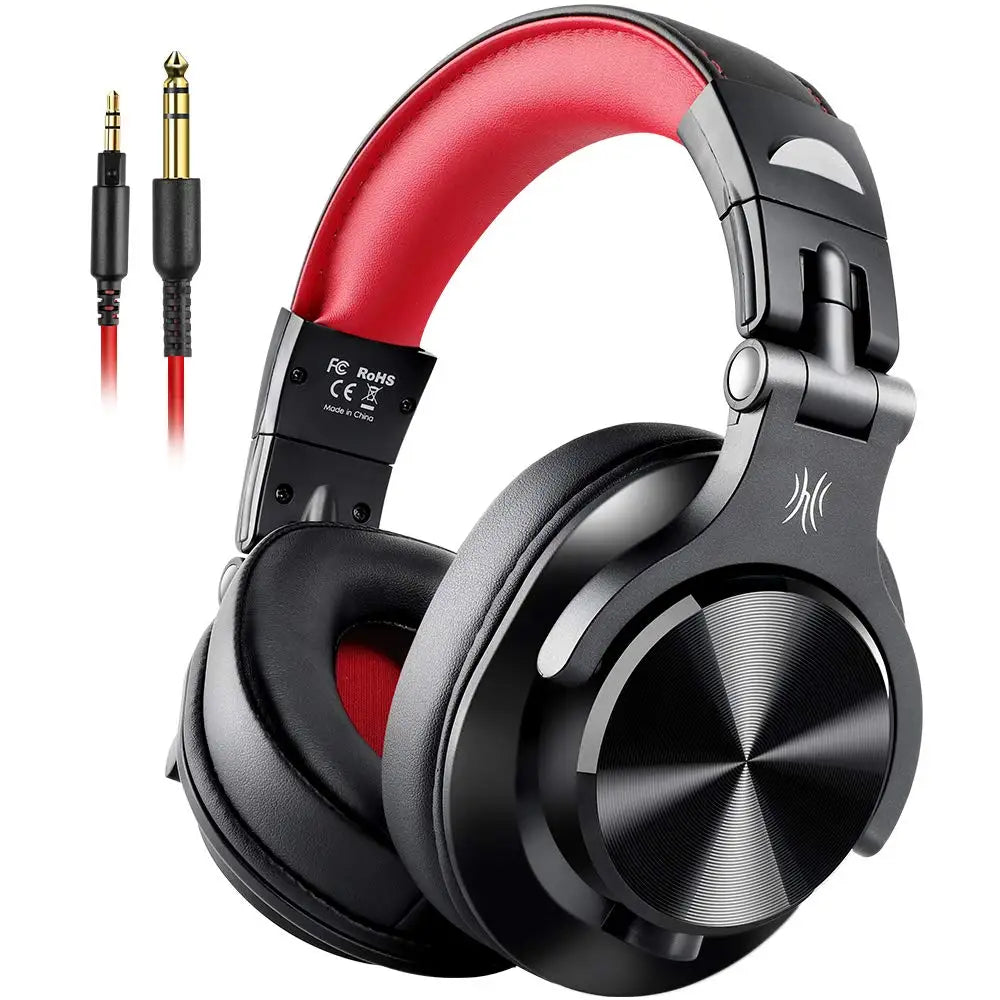 Oneodio Casque d'Écoute Filaire sur L'Oreille, Oreillettes avec Micro pour Studio, DJ et Moniteur Professionnel, Enregistrement et Mixage, Outil de Jeu
