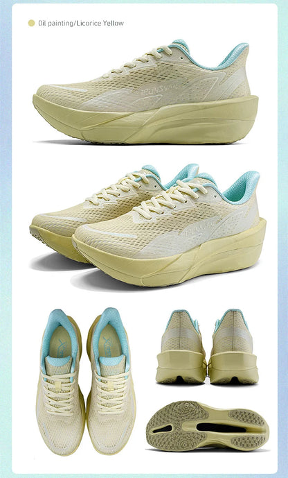 IRUNSVAN anglies pluošto sportiniai bateliai, bėgimo bateliai pradedantiesiems ir pažengusiems, kvėpuojantys ir patogūs, su storu padu, treniruočių bateliai, unisex, 130