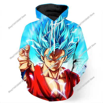 Dragon Ball Hoodie for Boys and Girls, New Autumn and Winter Style Creative Loose and Versatile Hooded Sweatshirt