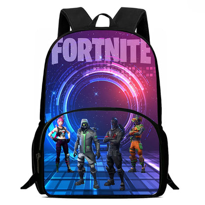 Hot Game Design Child Backpacks Shoulder Bag Pencil Case Fortnite Pupil Large Capacity School Bags for Boys Girls Best Gift