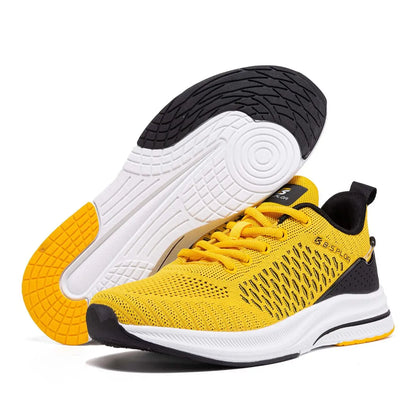 Baasploa Herren-Laufschuhe – Marke: Casual, leichte Designer-Jogging-Schuhe aus Mesh für Herren, atmungsaktive Sport- und Wanderschuhe mit Schnürung