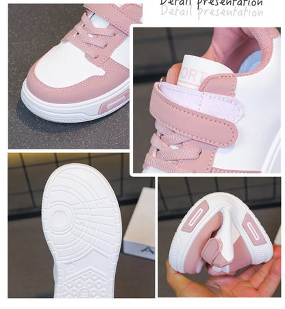 Sonic Fashion Sport Shoes PU Leather Sneakers Soft-soled Student Sneakers Tennis Shoes