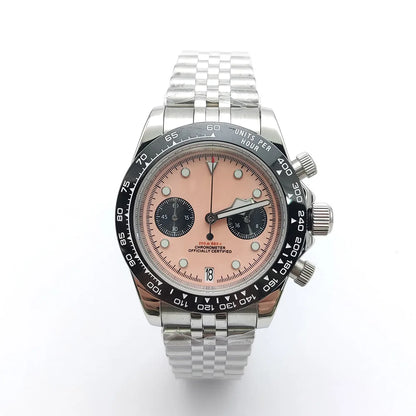 Fashions 39.5MM Quartz Watch VK64 Chronograph Men's Watch Sapphire Glass design vintage Watch Wristwatches Calendar