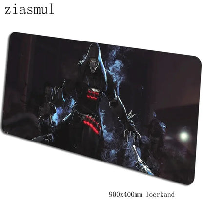 Tappetino per mouse Overwatch 90x40cm, tappetino gaming estetico, splendido tappetino personalizzato per gamer, base per mouse e tastiera PC