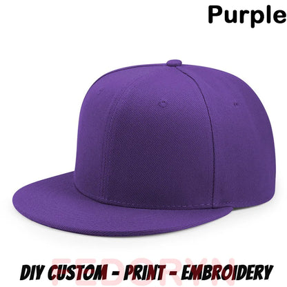 Fedoryn Custom Snapback Caps Splice Color Embroidery Hip Hop Cap for Women and Men DIY LOGO Design Print Hats Unisex Wholesale