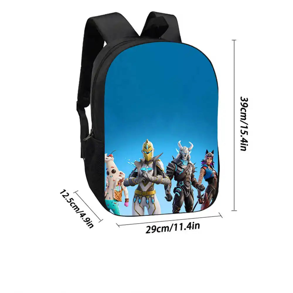 Kids School Backpack Cartoon Fortnite Bags for Girls Boys Durable Lightweight Large Capacity Breathable