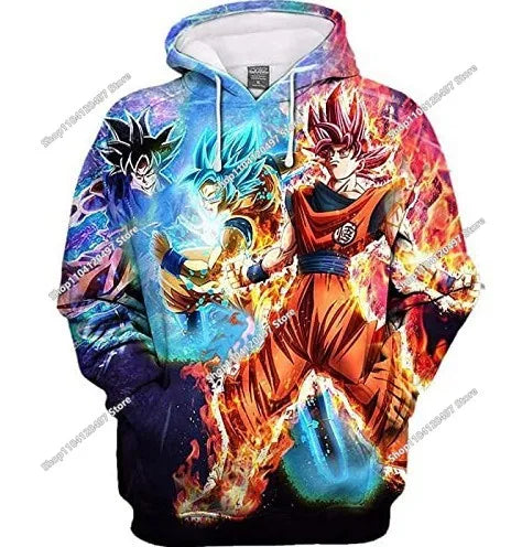 Dragon Ball Hoodie for Boys and Girls, New Autumn and Winter Style Creative Loose and Versatile Hooded Sweatshirt