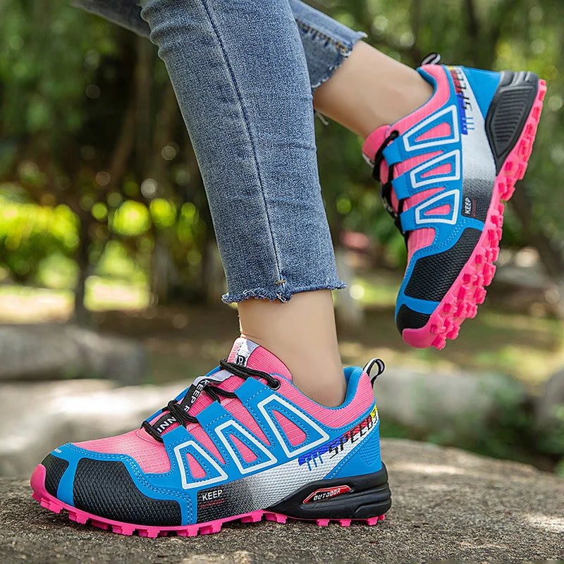 Hiking Shoes Women's Outdoor Hiking Sports Shoes, Non-Slip Hunting Tactical Shoes, Breathable Lace-Up Climbing Shoes, Cycling