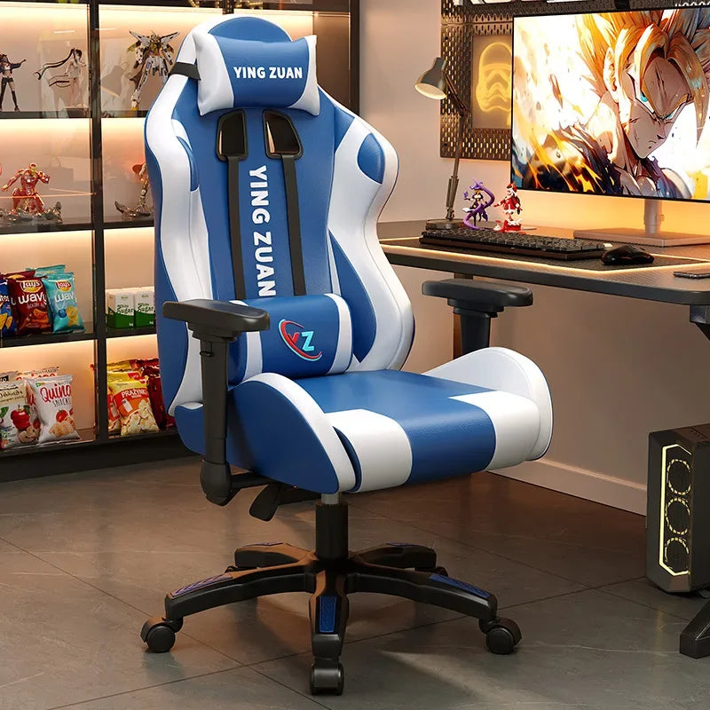 AOLIVIYA Ergonomic Gaming Chair with Footrest, Reclining Computer Chair, 3D Adjustable Armrests, Lumbar Support Seat for Home Office