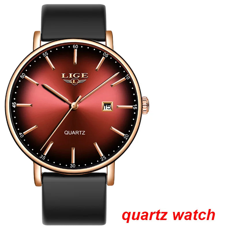 Orologi da polso meccanici automatici da uomo LIGE – Orologio di lusso di alta gamma con tourbillon, modello elegante e impermeabile, ideale per il lavoro o le occasioni formali.