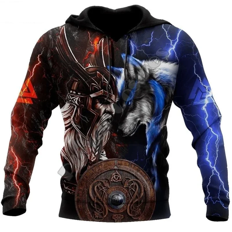 Fashion Spring Autumn Wolf Animal Men's Hoodies 3D All Over Printed Sweatshirt Unisex Pullover Casual Jacket Streetwear Coat 4XL