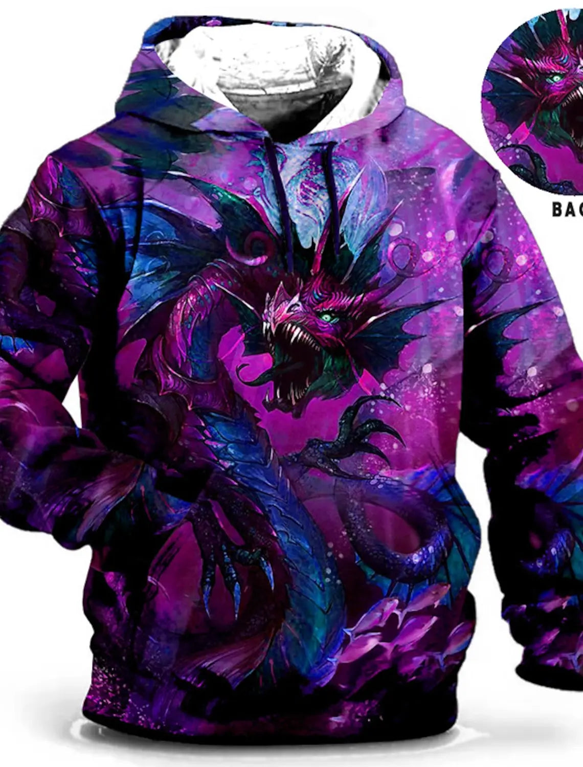 Chinese New Year Dragon Hoodie Men's Graphic Animal Prints Daily Classic Casual 3D Pullover Streetwear Hoodies Long Sleeve Hooded