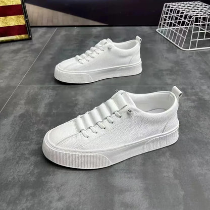 Vyriški sportiniai bateliai, kasdieniai batai, vyriški plokščiapadžiai batai, „Zapatillas Hombre“, lengvi, pagaminti iš PU odos, kvėpuojantys batai, vyriški balti sportiniai teniso bateliai