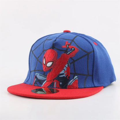 Spiderman Baseball Cap Cartoon Embroidery Snapback Hat Boys Outdoor Sun Hat Hip Hop Flat Brim Sports Caps Children Birthday Gift