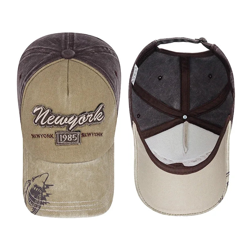 Baseballkeps i 6 färger – ny unisexmodell med tvättad, sliten look och hantverksmässig patch samt 3 broderimönster
