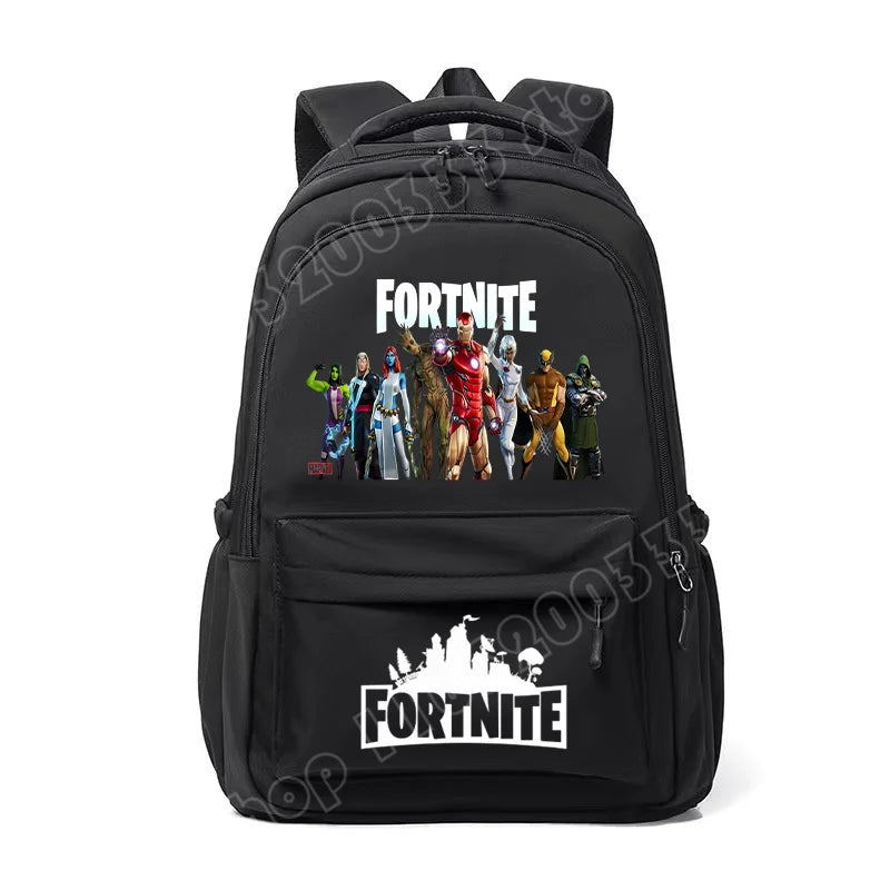 Fortnite Kids Backpack Portable Large Capacity Student Schoolbag Cartoon Printed Shoulder Bag School Supplies for Boys Gift