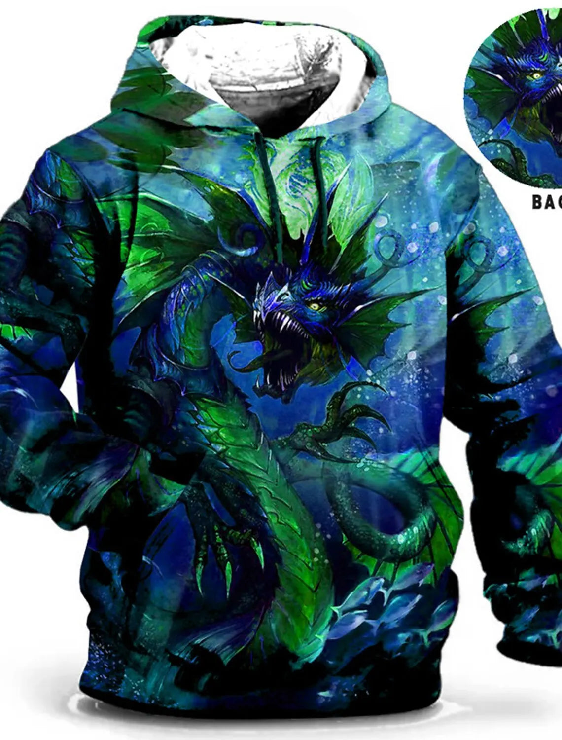Chinese New Year Dragon Hoodie Men's Graphic Animal Prints Daily Classic Casual 3D Pullover Streetwear Hoodies Long Sleeve Hooded