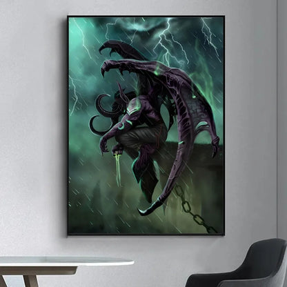 Game World Of Warcraft Poster Fancy Wall Sticker for Living Room Bar Vintage Decorative Painting Middle