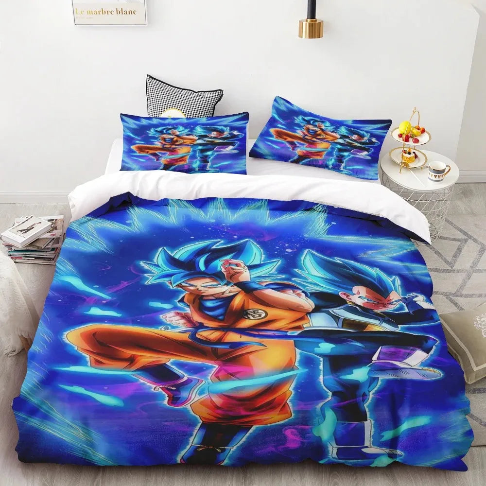 „Goku“ antklodžių užvalkalų rinkinys „Dragon Ball“ paaugliams skirtas patalynės rinkinys, antklodžių užvalkalai vaikams, berniukams, geriausios dovanos, „Queen“ ir „King“ dydžių miegamojo dekoracija