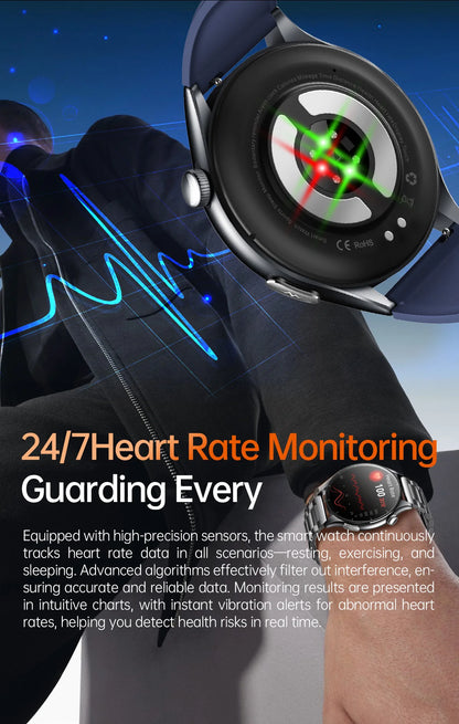 For XIAOMI 2025 New ECG+PPG Smartwatch Precise Uric Acid Blood Lipids Pressure Body Analysis Smart Watch Men BT Call NFC Watches