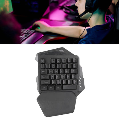 Mini Mechanical Keyboard One Handed Gaming Keyboard 2.4G Wireless RGB Lighting ABS 35 Keys Gaming Keyboard for Computer