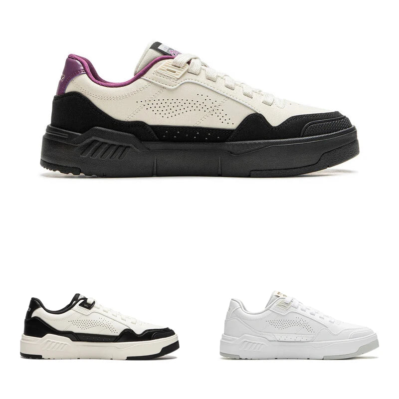 Li-Ning Women's COMMON 80s Lifestyle Shoes DUAL CUSHION Wearable Sport Shoes Classic Comfortable Li-Ning Leisure Sneakers AGCU158