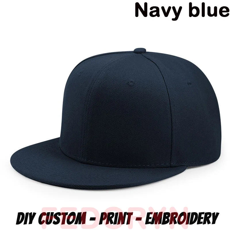 Fedoryn Custom Snapback Caps Splice Color Embroidery Hip Hop Cap for Women and Men DIY LOGO Design Print Hats Unisex Wholesale
