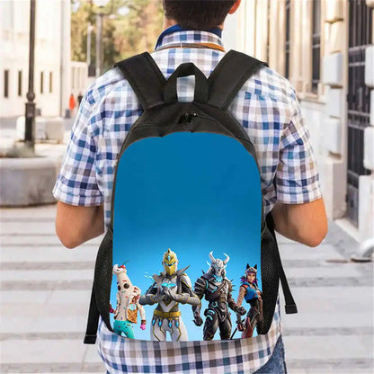 Kids School Backpack Cartoon Fortnite Bags for Girls Boys Durable Lightweight Large Capacity Breathable