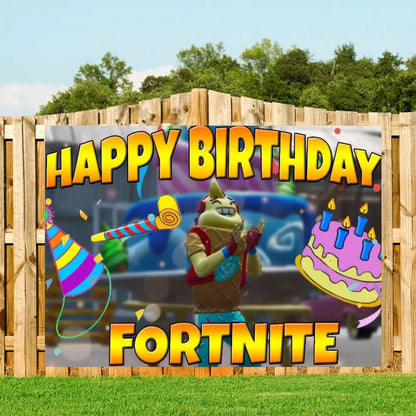 Anime Backdrop For Photo Studio Boys Baby Shower Happy Birthday Party Photography Hot Game F-Fortnite-ES Cool Background