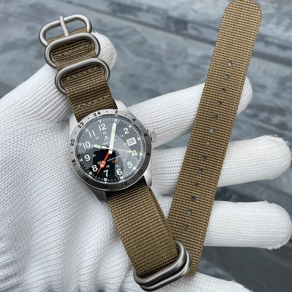 STEELFLIER Official SF792 GMT Mechanical Wristwatch, NH34 Movement, Super BGW9 C3 Luminous, 200M Waterproof Luxury Dive Watch